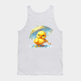 Cute Duck with Umbrella Tank Top